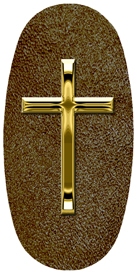 DASOV 510 GD SH BR Gold Single Cross Shimmer Brown Background